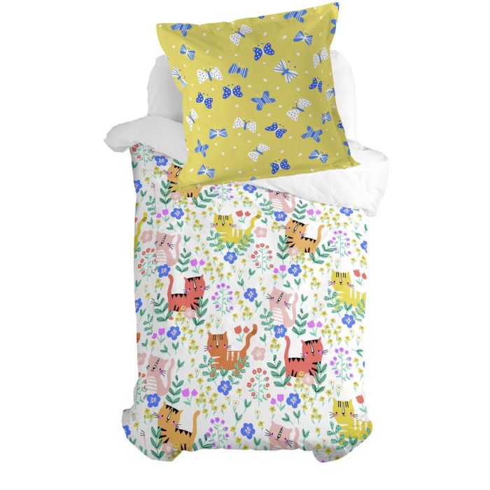 Funda de almohada HappyFriday Moshi Moshi Meow Multicolor 80 x 80 cm 1