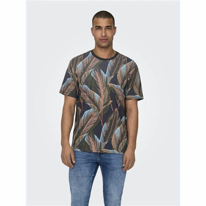 Camiseta de Manga Corta Hombre Only & Sons Onskobe Reg Banana Leaf Negro L 1 Camiseta de Manga Corta Hombre Only & Sons Onskobe Reg Banana Leaf Negro L 1