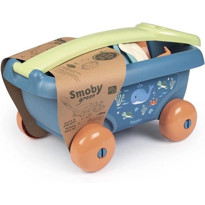 Carrito de playa relleno verde Smoby 1 Carrito de playa relleno verde Smoby 1
