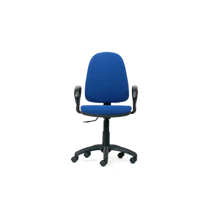 Rocada Silla de Oficina Giratoria Azul con Brazos, Base de 610 mm y Respaldo de 490 mm, Tapizada en Tela, Regulable en Altura 1 Rocada Silla de Oficina Giratoria Azul con Brazos, Base de 610 mm y Respaldo de 490 mm, Tapizada en Tela, Regulable en Altura 1