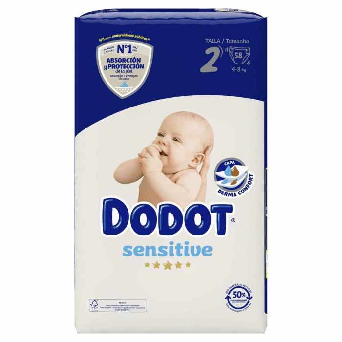 Dodot Sensitive Rn Talla 2 Pañales 4-8 kg 58 Unidades 3 Dodot Sensitive Rn Talla 2 Pañales 4-8 kg 58 Unidades 3