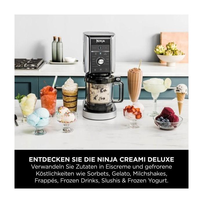 Ninja NC501EU Creami Deluxe Máquina de Helados y Batidos 2.1L con 3 Recipientes, Preparación de Sorbete, Negro/Plata 16 Ninja NC501EU Creami Deluxe Máquina de Helados y Batidos 2.1L con 3 Recipientes, Preparación de Sorbete, Negro/Plata 16