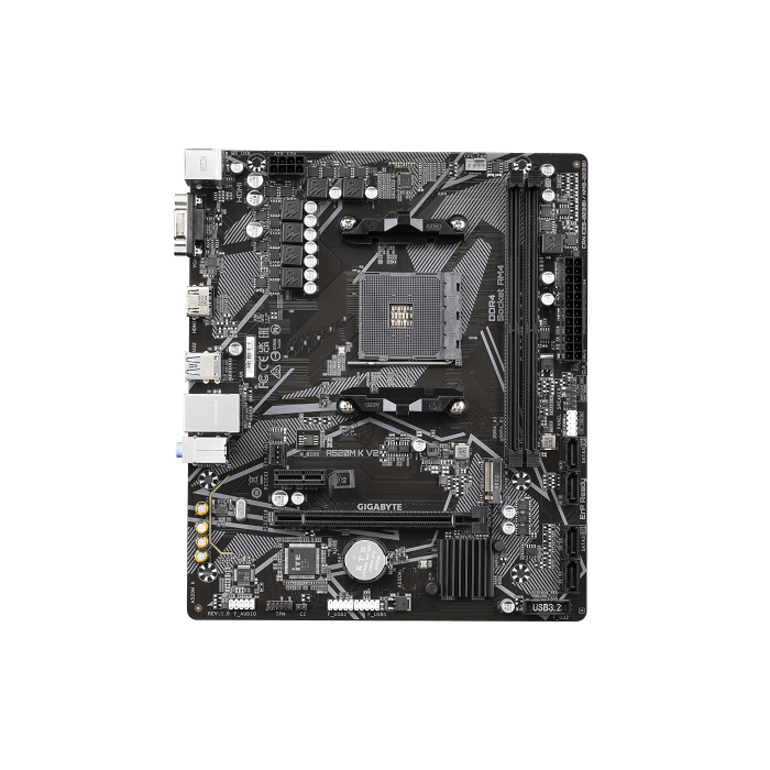 Gigabyte A520M K V2 Placa Base AM4 mATX con Chipset A520 y Soporte para Memoria DDR4