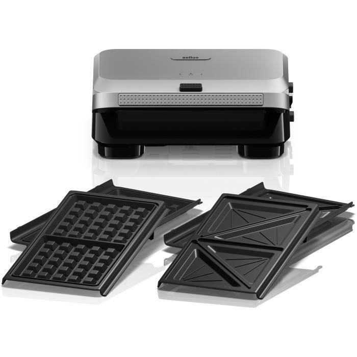 Parrilla - BRAUN - Sandwichera 5 SM5005 - 800 W - Acero inoxidable / Negro 3 Parrilla - BRAUN - Sandwichera 5 SM5005 - 800 W - Acero inoxidable / Negro 3