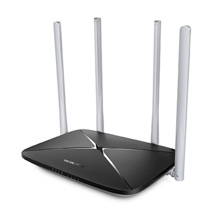 Mercusys AC12 Router Inalámbrico Doble Banda (2.4 GHz / 5 GHz) Wi-Fi 5 (802.11ac) Negro Hasta 867 Mbit/s 1