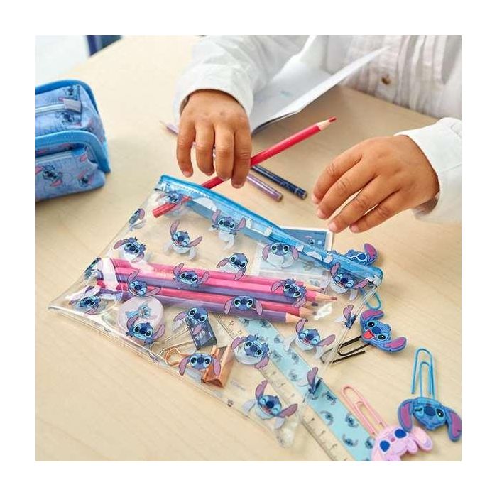 Cerdá Set de Papelería Escolar Completo Stitch Azul, Ideal para Niños de 3 a 12 Años 2