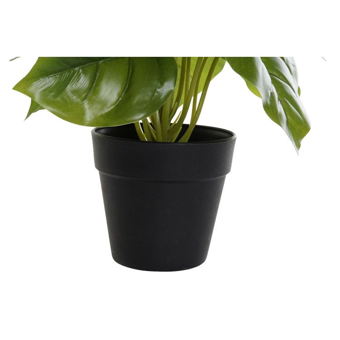 DKD Home Decor Planta Artificial Decorativa Philodendro Verde Negro de 20x30x20 cm para Decoración Interior del Hogar Fabricada en PVC y PP 2