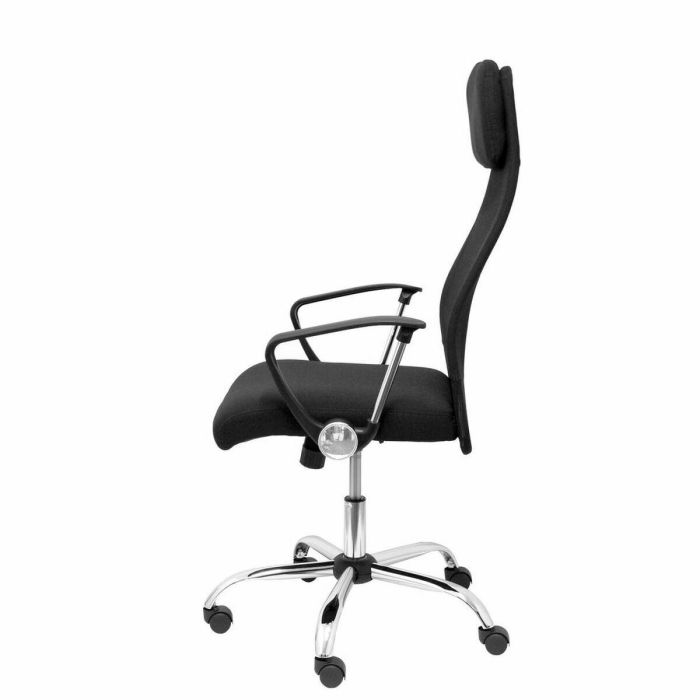 Piqueras y Crespo Sillón de Dirección Ergonómico con Respaldo de Malla, Asiento Negro, Brazos Fijos y Mecanismo Basculante 4