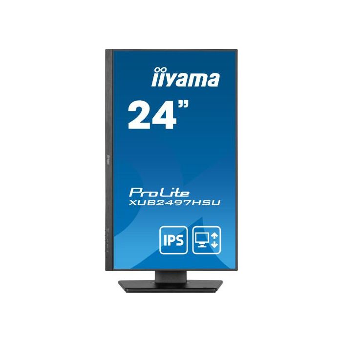 iiyama ProLite XUB2497HSU-B2 Monitor 24" FHD IPS 1ms 100Hz USB-Hub HDMI DP Altavoces Pivot Negro 1