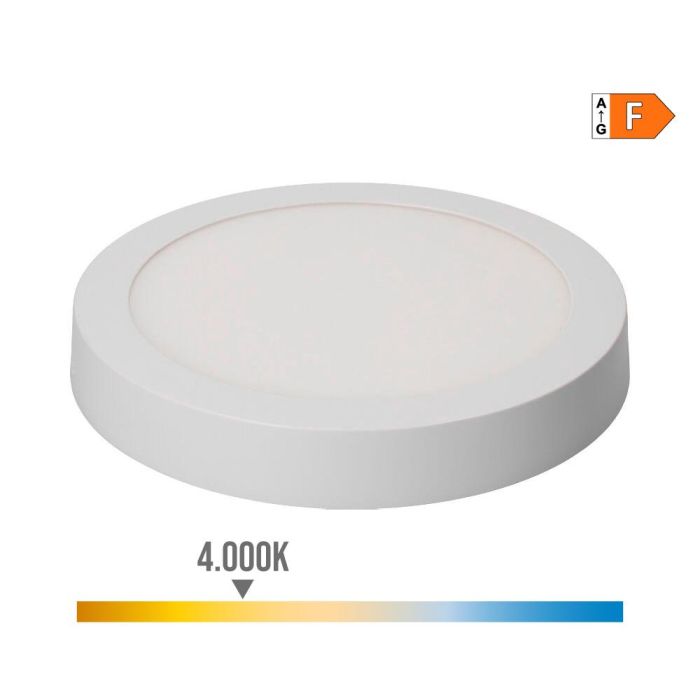 Edm Downlight LED Superficie Redondo Blanco 20W 1500lm 4000K Luz Día Ø 22 x 3 cm 0 Edm Downlight LED Superficie Redondo Blanco 20W 1500lm 4000K Luz Día Ø 22 x 3 cm 0