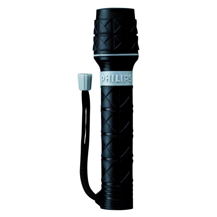 Philips Linterna SFL3361/10 - Linterna de Mano LED - A Prueba de Agua - Negro - Caucho - Funciona con 2 Pilas AA Philips Linterna SFL3361/10 - Linterna de Mano LED - A Prueba de Agua - Negro - Caucho - Funciona con 2 Pilas AA