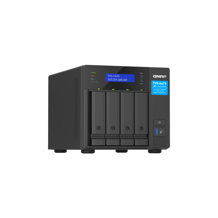 QNAP TVS-H474 NAS Torre Ethernet Negro 8GB RAM Intel G7400 1
