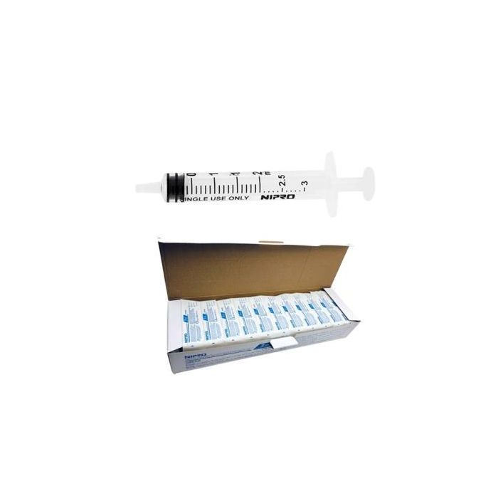 Nipro Jeringa 3 Cuerpos 2 mL Luer Conexión 100 Unidades