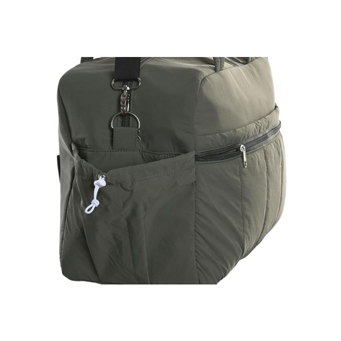 DKD Home Decor Bolso Urban Beige Verde 42 x 30 x 19 cm (3 Unidades) Nylon Poliester 2