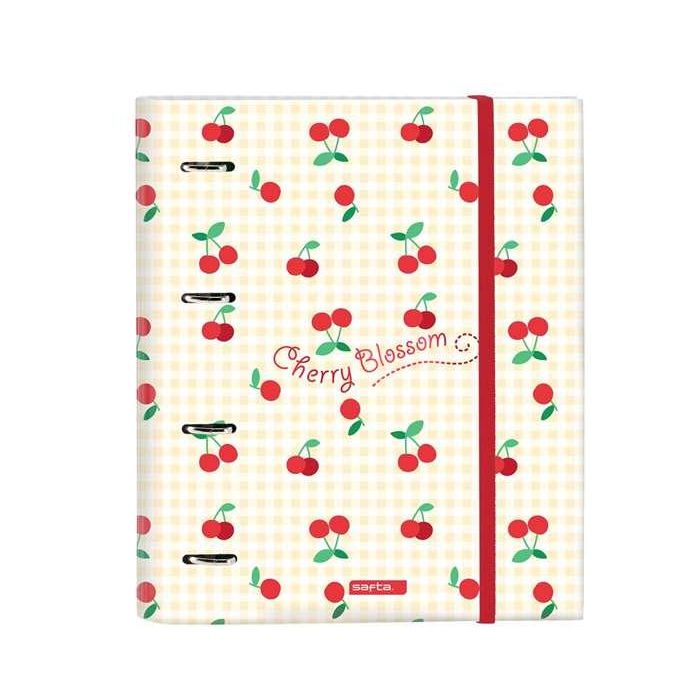 Carpeta de anillas Safta Cherry A4 Beige (27 x 32 x 3.5 cm) Carpeta de anillas Safta Cherry A4 Beige (27 x 32 x 3.5 cm)
