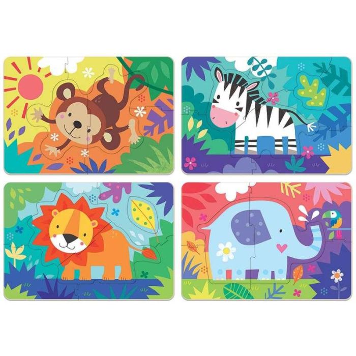 Puzzles progresivos 5-6-7-8 piezas animales de la selva my first puzzles 2 Puzzles progresivos 5-6-7-8 piezas animales de la selva my first puzzles 2