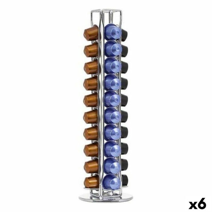 Soporte para 40 Cápsulas de Café Quttin 107235 Giratorio 11,5 x 37 cm (6 Unidades) 0 Soporte para 40 Cápsulas de Café Quttin 107235 Giratorio 11,5 x 37 cm (6 Unidades) 0
