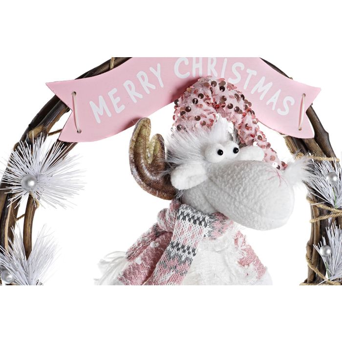 DKD Home Decor Decoración Colgante Navidad Alpina con LED y Ratán, 10 x 38 x 37 cm, Funciona con 3 Pilas LR44 (3 Unidades) 3 DKD Home Decor Decoración Colgante Navidad Alpina con LED y Ratán, 10 x 38 x 37 cm, Funciona con 3 Pilas LR44 (3 Unidades) 3