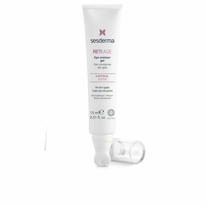 Sesderma RETI-AGE Contorno de Ojos Antiedad 15 ml - Gel Anti-Arrugas, Ojeras y Bolsas con 3-Retinol y Ácido Hialurónico