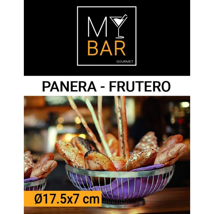 Panera Frutero Cromada 17.5 x 7 cm My Bar (12 Unidades) 2 Panera Frutero Cromada 17.5 x 7 cm My Bar (12 Unidades) 2