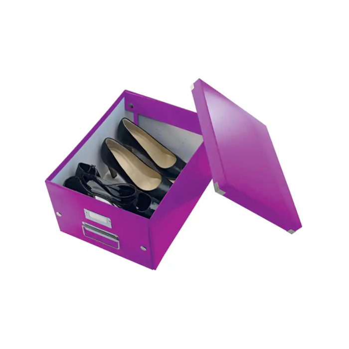 Leitz Caja de almacenamiento click&store mediana color violeta 281x200x369 mm 6
