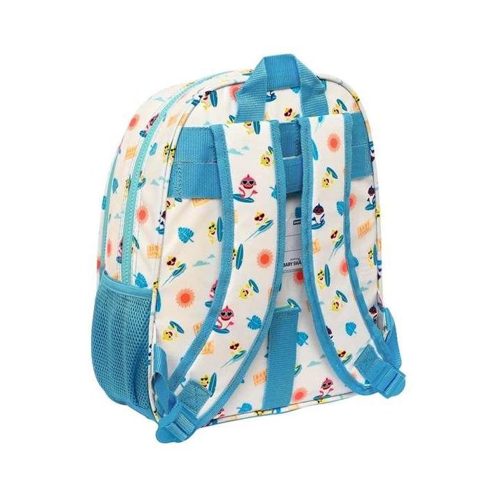 Mochila Escolar Baby Shark Surfing Azul Blanco 27 x 33 x 10 cm 1