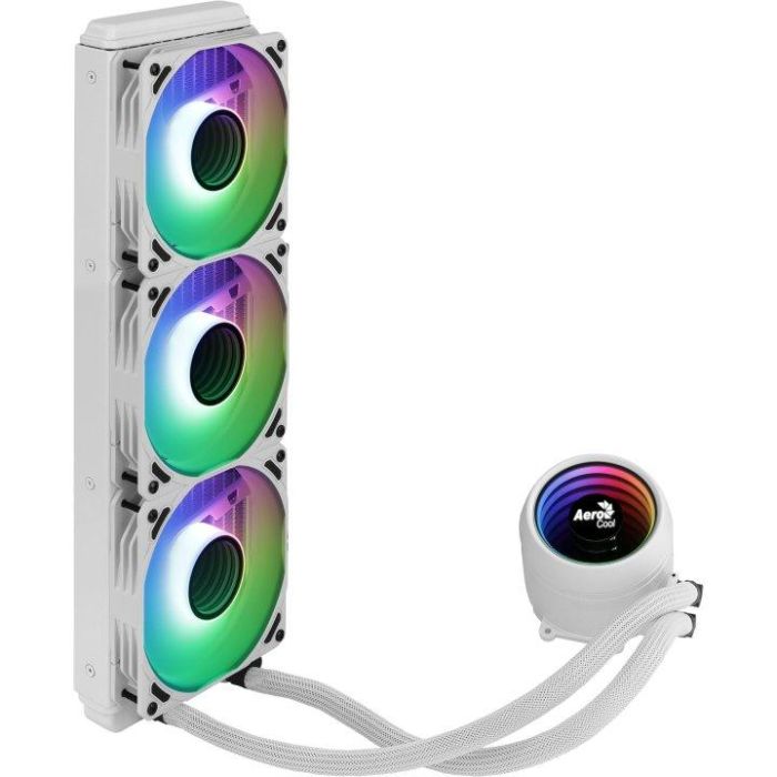 Aerocool Mirage L360 Kit Refrigeración Líquida AIO de Alto Rendimiento ARGB Infinity Mirror 360mm 550W TDP para CPU Intel/AMD Blanco 1 Aerocool Mirage L360 Kit Refrigeración Líquida AIO de Alto Rendimiento ARGB Infinity Mirror 360mm 550W TDP para CPU Intel/AMD Blanco 1