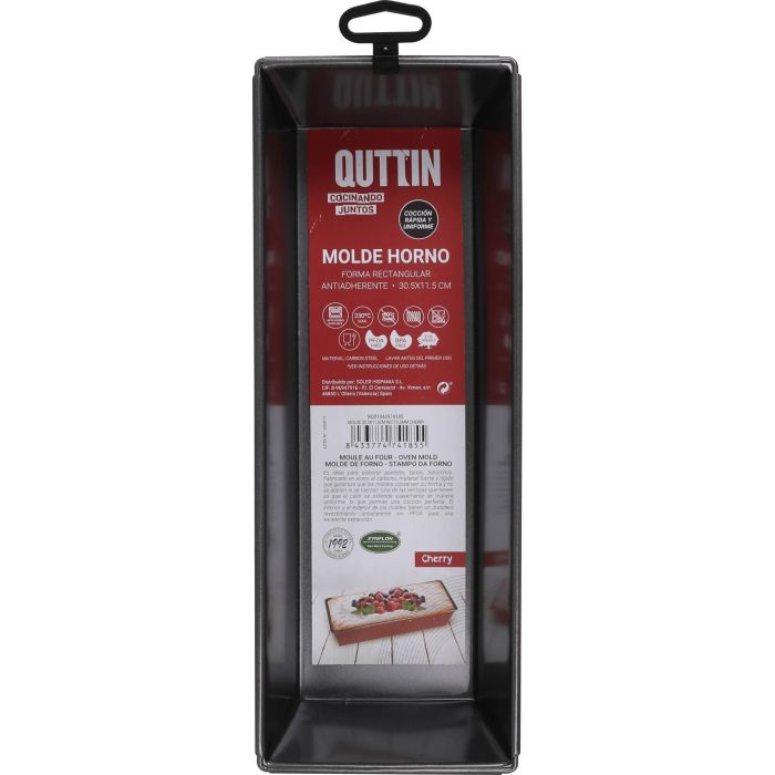 Quttin Molde Rectangular Cherry, 31 cm x 11 cm x 7 cm (30.5x11.5x0.5 cm) para Cocina y Repostería (12 Unidades) 1 Quttin Molde Rectangular Cherry, 31 cm x 11 cm x 7 cm (30.5x11.5x0.5 cm) para Cocina y Repostería (12 Unidades) 1