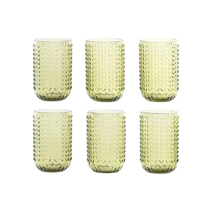 Vaso Basicos DKD Home Decor Verde 7.5 x 13 x 7.5 cm Set de 6 Vaso Basicos DKD Home Decor Verde 7.5 x 13 x 7.5 cm Set de 6
