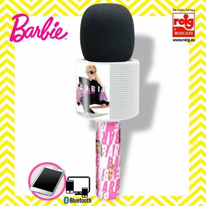 Microfono barbie con melodias conecta tu dispositivo bluetooth y canta tus canciones favoritas. 52x9x42 cm 1