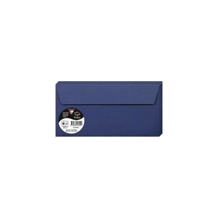 Sobre Clairefontaine Pollen 110X220 120G Azul Noche Paquete De 20