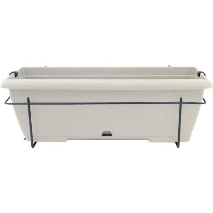 Jardinera Garden ID Blanco Efecto piedra 50 cm 2 Jardinera Garden ID Blanco Efecto piedra 50 cm 2