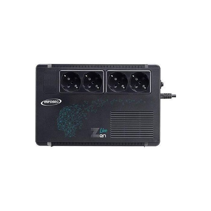 INFOSEC Zen Live 500 - Inversor interactivo de línea 500 VA 4 salidas FR / SCHUKO - 2 años de garantía INFOSEC Zen Live 500 - Inversor interactivo de línea 500 VA 4 salidas FR / SCHUKO - 2 años de garantía