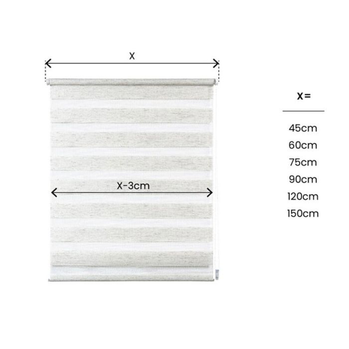 Cintacor - Stor Planet Estor enrollable Clip & Fix Noche y Día Lino 150x180cm 6 Cintacor - Stor Planet Estor enrollable Clip & Fix Noche y Día Lino 150x180cm 6