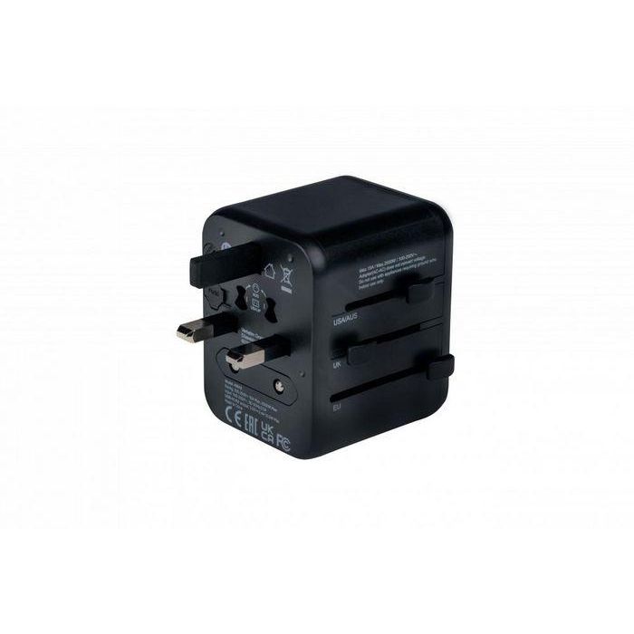 Verbatim UTA-01 Adaptador de Viaje Universal 12W con 2 puertos USB-A, compatible +180 países, carga 3 dispositivos simultáneamente 2 Verbatim UTA-01 Adaptador de Viaje Universal 12W con 2 puertos USB-A, compatible +180 países, carga 3 dispositivos simultáneamente 2