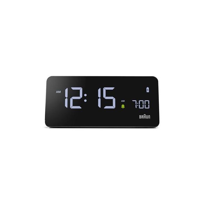 Reloj Despertador Digital Base Carga Qi Negro 14X6,35X14Cm BRAUN BC-21-B 1