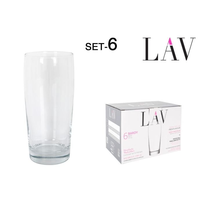 Set de 6 Vasos para Cerveza 575 cc - LAV (4 Cajas) Set de 6 Vasos para Cerveza 575 cc - LAV (4 Cajas)