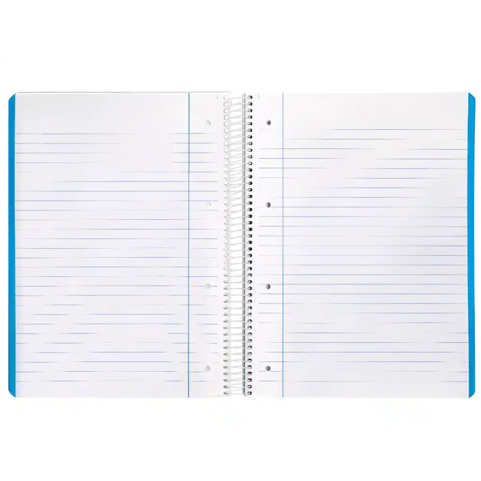 Liderpapel Micro Smart Cuaderno Espiral A4 Tapa Blanda 80 Hojas 75gr 7mm Doble Margen 4 Taladros Colores 7