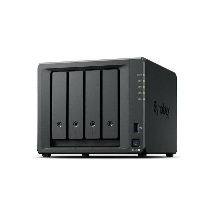 Synology DS425+ NAS DiskStation 4 Bahías 3.5"/2.5" 2GB DDR4 2.5GbE Torre para Almacenamiento y Copias de Seguridad