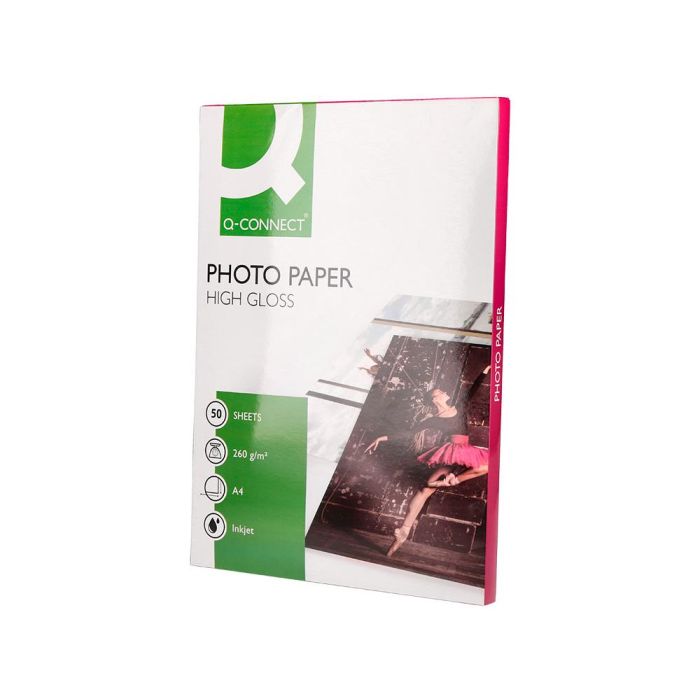 Papel Q-Connect Foto Glossy Din A4 Alta Calidad Digital Photo Para Ink-Jet Bolsa De 50 Hojas De 260 gr 2