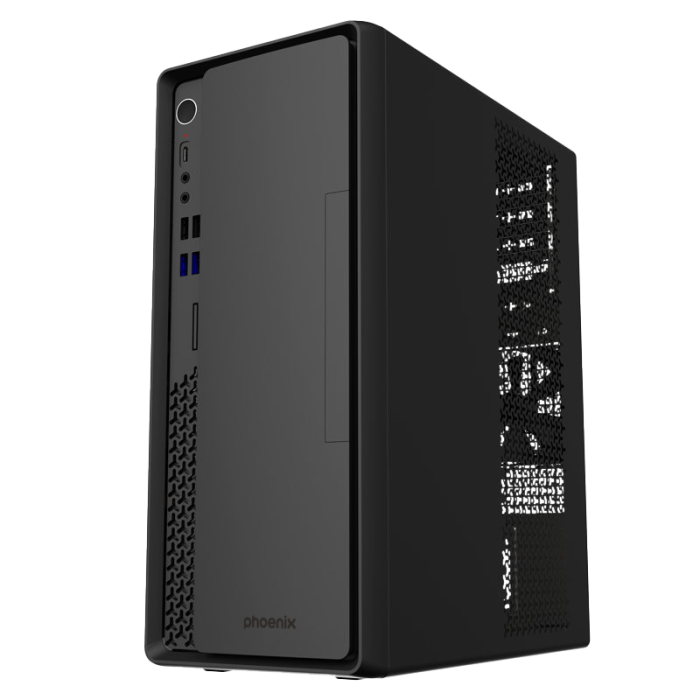 Phoenix Lite Evo Caja PC Sobremesa Compacta 15L Micro ATX con USB-C, 2x USB 3.0, Bahías 3.5/2.5/5.25 y Fuente TFX 3 Phoenix Lite Evo Caja PC Sobremesa Compacta 15L Micro ATX con USB-C, 2x USB 3.0, Bahías 3.5/2.5/5.25 y Fuente TFX 3