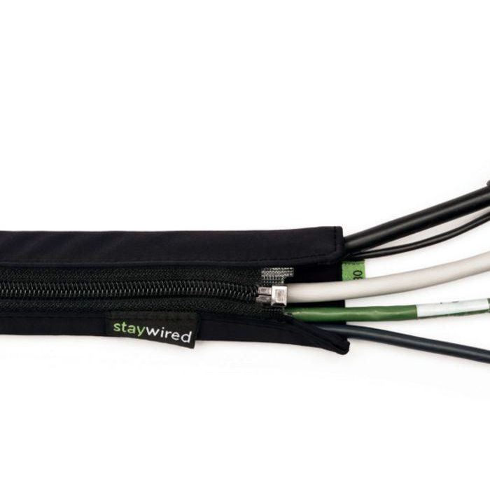 Vivolink Manga de cable premium de 80 cm con cremallera de doble vía, organizador de cables de alta calidad 1