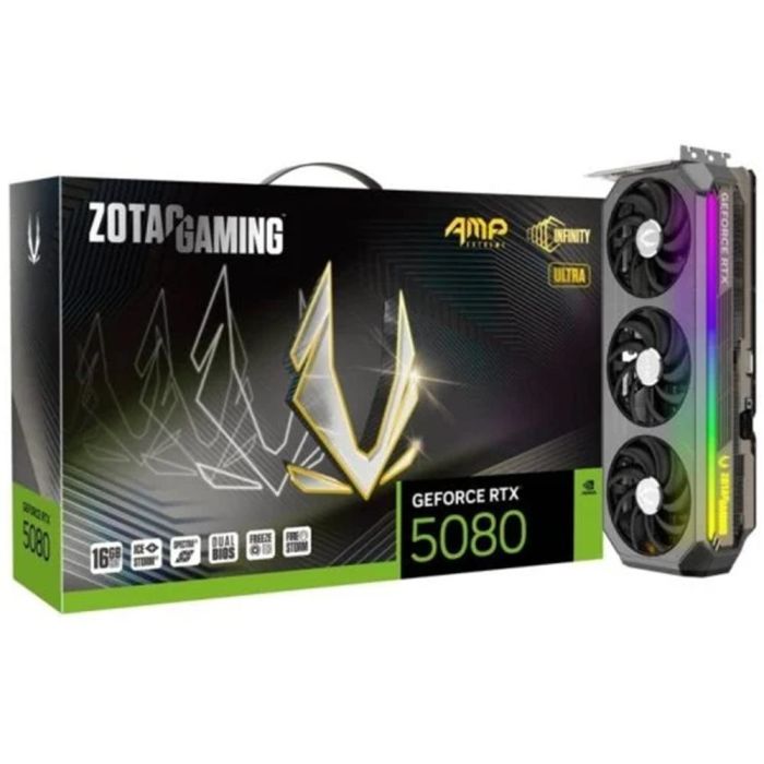 Zotac GeForce RTX 5080 AMP EXT INFINITY ULTRA 16GB GDDR7 Tarjeta Gráfica Gaming y Creadores