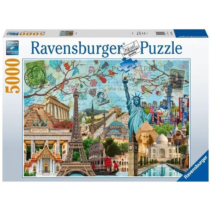 Ravensburger - Puzzle 5000 p - Postal de monumentos - A partir de 14 años 2