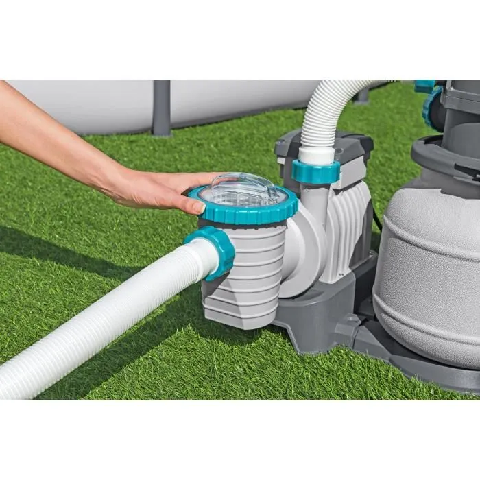 Bestway BES6941607361320 Bomba de filtración de arena para piscinas hasta 42 m³ con prefiltro 6.056 L/h 5
