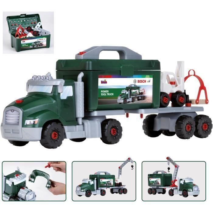 Klein 8626 Camión de juguete Bosch para montar y desmontar, juego de construcción infantil a partir de 3 años