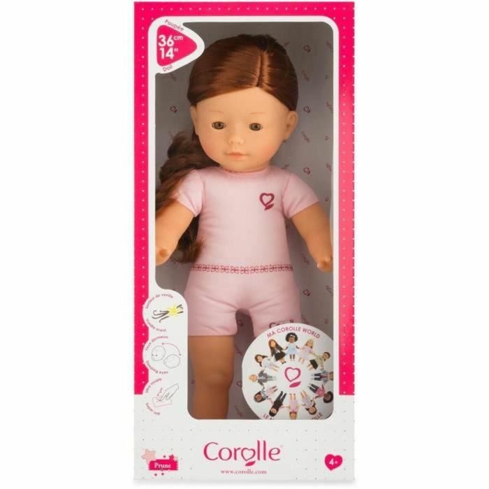 Corolle Muñeca Ciruela de ala Única 36cm Cuerpo Suave Pelo Largo Ojos Durmientes Aroma Vainilla 4