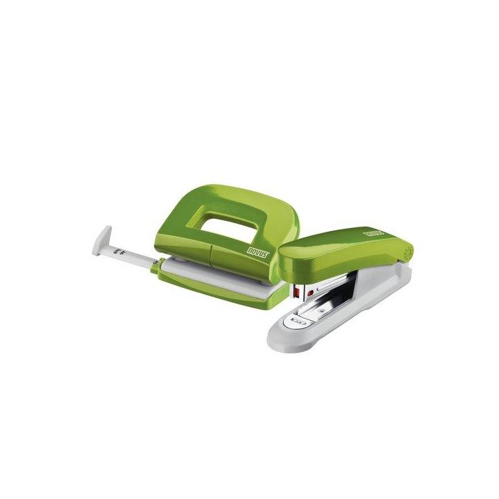 Set Grapado Novus Fresh Grapadora E15(15 H) + Taladro E210 (10 H) + Grapas Nº 10 Verde
