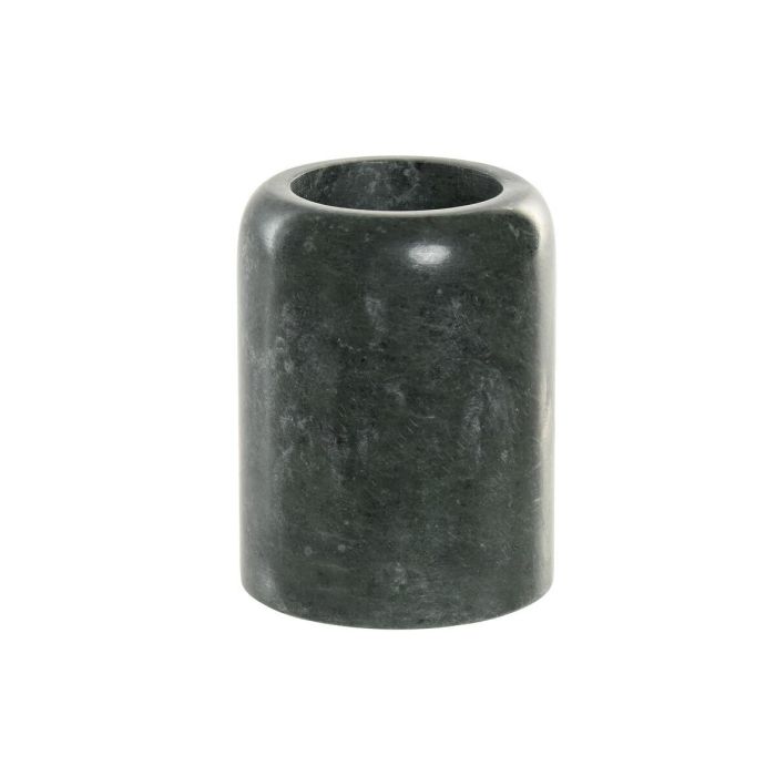 DKD Home Decor Vaso de Mármol Moderno Verde para Bebidas, Apto para Lavavajillas. Con Medidas de 7.5 cm Ancho, 7.5 cm Largo y 10 cm Alto.