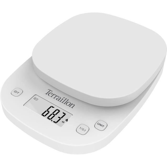 Terraillon 14526 Báscula Culinaria Electrónica Precisión 2kg Pantalla LCD Función Tara Graduación 0,1g Compacta Blanca Fácil Almacenamiento Terraillon 14526 Báscula Culinaria Electrónica Precisión 2kg Pantalla LCD Función Tara Graduación 0,1g Compacta Blanca Fácil Almacenamiento